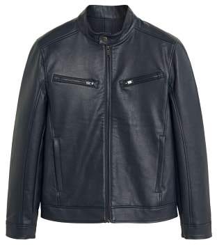 MANGO Faux-leather biker jacket