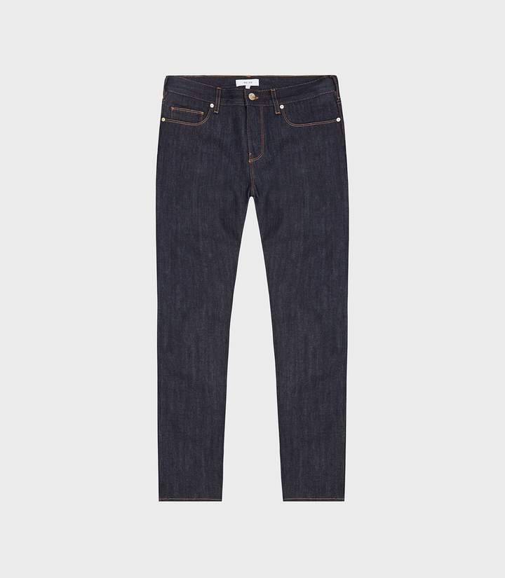 Reiss Dean - Raw Denim Slim Fit Jeans in Indigo