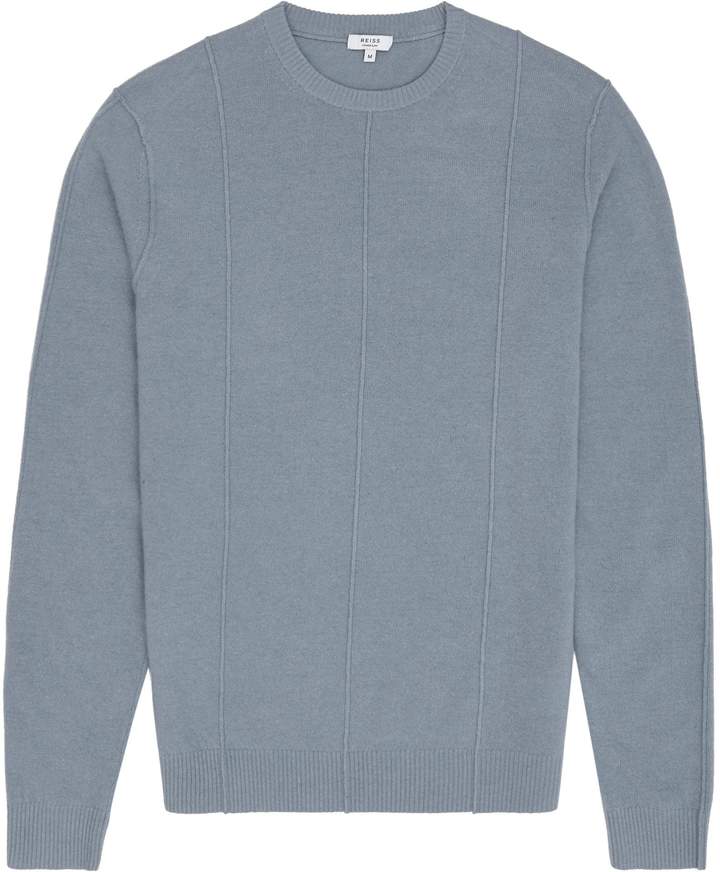 Reiss Winner - Lambswool Cashmere Blend Jumper in Airforce Blue