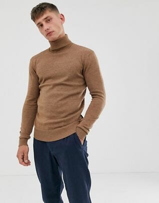 French Connection 100% cotton roll neck jumper